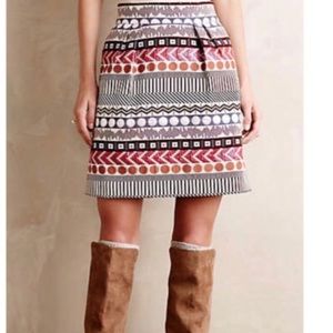 Anthropologie Glistened Geo Mini Skirt by Nomad
